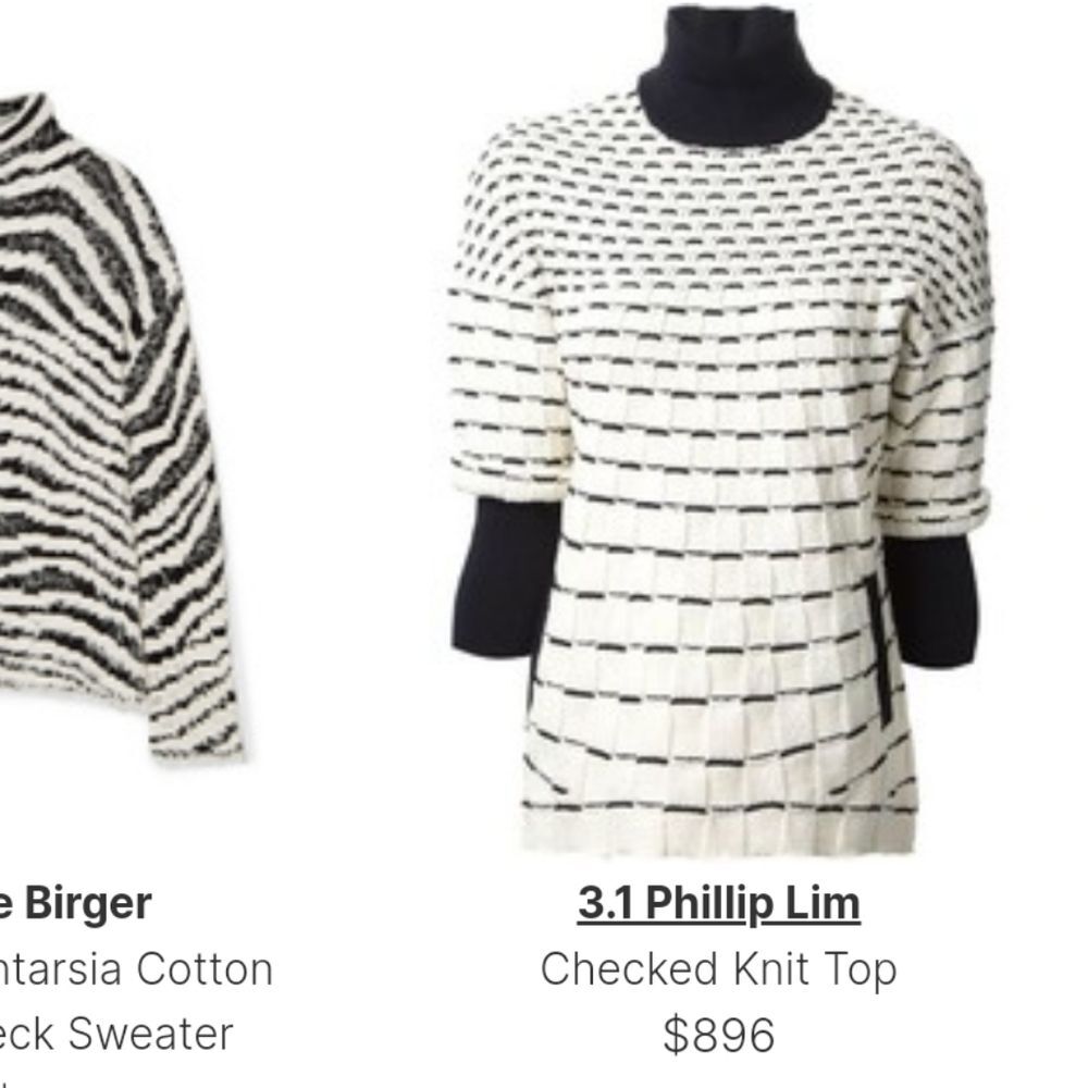 3:1 Phillip Lim Wool & Polyamide Blend Gingham Tu… - image 3